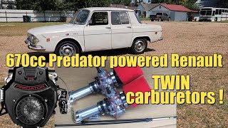 S4 E28 We install dual carburetors on our 670cc predator powered Renault R10 [upl. by Diamante]