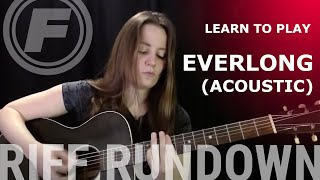 Learn to play Everlong Acoustic  Foo Fighters [upl. by Akemej]