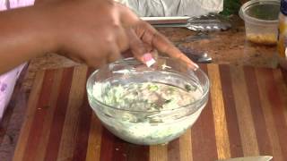 Fresh Chef Salad w Homemade Ranch Dressing  Be Creative [upl. by Docia]