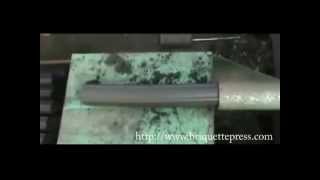 Homemade Fuel Briquette Press Wood dust briquette machine [upl. by Battat]