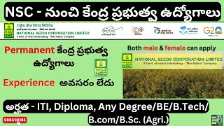 National Seeds Corporation Limited Recruitment 2024  latest govt jobs  all govt jobs telugu [upl. by Dnaltiac]