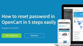 How to reset password in OpenCart in 5 steps support all versions [upl. by Nnylsor]