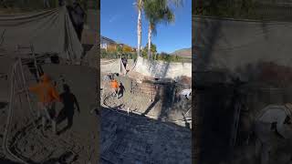 Pool Shotcrete diy concrete shorts construction [upl. by Montanez]