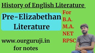 PreElizabethan Literature  History of English Literature  Our Guruji [upl. by Eenot481]