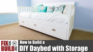 DIY Daybed with Storage Drawers  How to Woodworking Projects [upl. by Weinstein937]