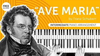 quotAve Mariaquot Ellens Gesange III by Franz Schubert  intermediate piano arrangement  free score [upl. by Gwyneth]