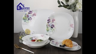 2 flower design opal glass plateheat resistant glassware opal arcopal [upl. by Giule135]