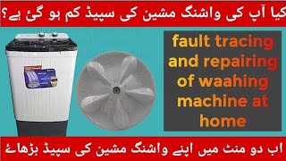 how to fix washing machine slow speed power in urdu [upl. by Adierf113]