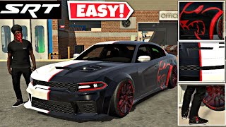 DODGE CHARGER HELLCAT EASY DESIGN in car parking multiplayer🔥 [upl. by Nigle704]