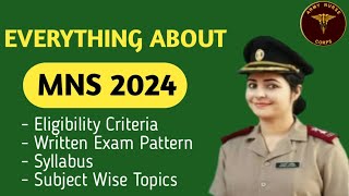 MNS BSC NURSING 2024  SYLLABUS  PAPER PATTERN   MEDICAL  INTERVIEW  Eligibility [upl. by Annaeg]