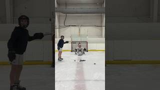 Tiny Goalie 😂 hockey icehockey hockeygoalie nhl [upl. by Noryt]