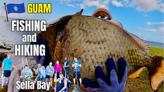 A successful day of FISHING and HIKING in GUAM  Giant Trigger fish Guam Fishing [upl. by Daren]