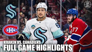 Seattle Kraken vs Montreal Canadiens  Full Game Highlights  ESPN NHL [upl. by Pegeen]