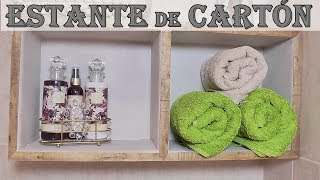 Mueble para el baño reciclando cartón Estante organizador DIY [upl. by Niak338]