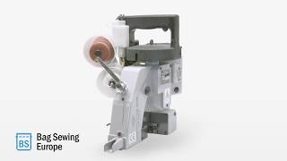 Threading the Looper and needle of the Newlong Industrial NP8 Double thread sewing machine [upl. by Freberg458]