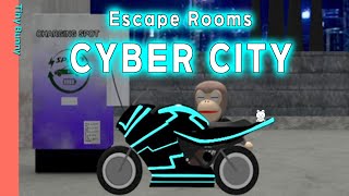 Escape Rooms Cyber City Walkthrough NAKAYUBI  脱出ゲーム [upl. by Enahpets]