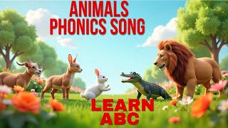 Alphabet Animals A B C animal song for kids l Learn animals phonics and Alphabet ​​ 3D Animation [upl. by Lancelot798]