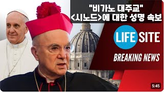 비가노 대주교님 시노드에 관한 성명 BREAKING NEWS Archbishop Viganò’s reaction to the Synod [upl. by Alyson]