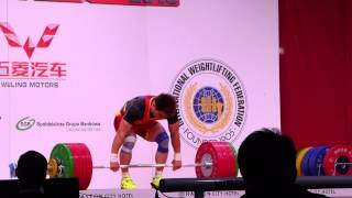 Liao Hui WWC 2013 World Record 198kg Clean and Jerk [upl. by Neellok]