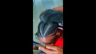 Easy FeedIn Big Cornrows Hairstyle Tutorial for Beginners to Follow [upl. by Dirtsa]