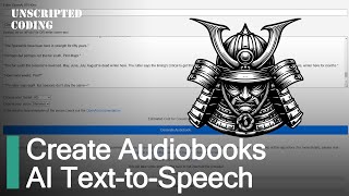 OpenAI Whisper API  Creating Audiobooks with Text to Speech  Unscripted Coding [upl. by Tatia]