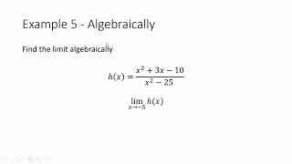 Calculus 1 Section 13h Find Limits Analytically [upl. by Intruok60]