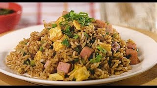 Como hacer Arroz chaufa peruanohow to make chinese peruvian fried rice [upl. by Nosirrah]