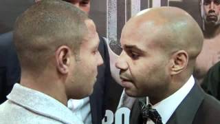 KELL BROOK v CARSON JONES GO HEAD TO HEAD EXCLUSIVE  FOR iFILM LONDON [upl. by Killarney]