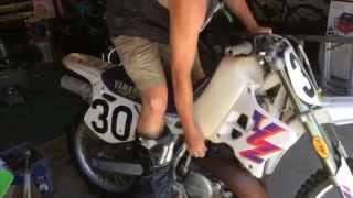 How To Kick Start A Yamaha YZ250 Motorcycle [upl. by Yatnahs549]