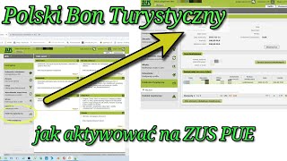 Polski Bon Turystyczny  jak aktywować na ZUS PUE [upl. by Nessim]