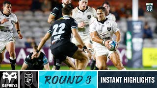 Ospreys v Hollywoodbets Sharks  Instant Highlights  Round 3  202324 [upl. by Chuch]