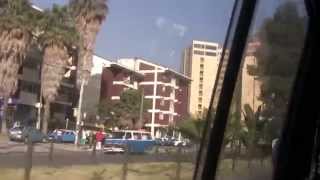 Ethiopia Addis Ababa Airport to Piassa 1 by mini Bus 2012 [upl. by Larkins863]