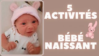 5 idées dACTIVITÉS pour BÉBÉ NAISSANT  1 mois  Développement de lenfant [upl. by Hannej]