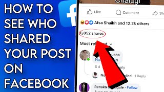 How To See Who Shared Your Post On Facebook  AndroidiOS [upl. by Allred]