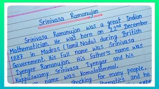 Essay On Srinivasa Ramanujan l National Mathematics Day l Srinivasa Ramanujan l Mathematics Day l [upl. by Fortna]