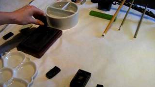 Sumie How to make ink for your Japanese brush painting [upl. by Karalynn939]