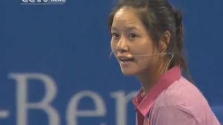 Li Na plays Djokovic in charity match [upl. by Lael]