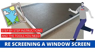 Window Screen ReScreening Project [upl. by Kinghorn738]