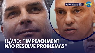 Flávio Bolsonaro é contra impeachment de Moraes Não resolve os problemas [upl. by Vanna378]