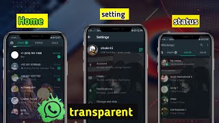 gb whatsapp transparent theme  gb whatsapp best theme [upl. by Aleb]