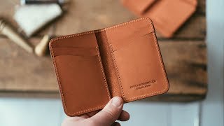 Making a Vertical Wallet  Best Selling Leather Wallet [upl. by Buatti864]