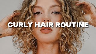 CURLY HAIR ROUTINE FOR THIN FINE HAIR from start to finish and its NOT the curly girl method [upl. by Namra431]