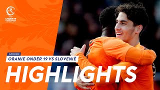 Highlights Oranje onder 19  Slovenië 23032019 EK 2019kwalificatie [upl. by Wickman446]