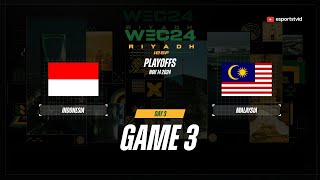 Indonesia vs Malaysia GAME 3 IESF World Esports Championship 2024  IDN VS MAS ESPORTSTV [upl. by Schroth]