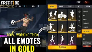 How To Get Free Emotes In Free Fire Free Emote In Gold [upl. by Berkie425]