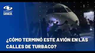 Asombro en Turbaco por avión que apareció andando por las calles del municipio [upl. by Pleione]