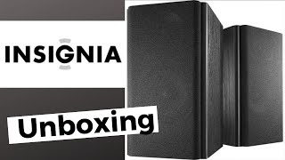 Insignia Bookshelf speakers unboxing part 1 [upl. by Nahk]