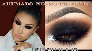 Maquillaje Ahumado en NEGRO paso a paso PERFECTO  Flawless SMOKEY EYE in BLACK  auroramakeup [upl. by Idnor362]