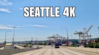 South Seattle Highway 99 Downtown Drive 4K [upl. by Holmun]