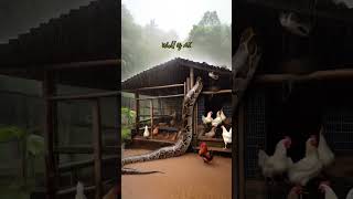 Nature Exploration  Amazing Scenery  Giant Python vs Chiken wowmoment Shorts youtubeshorts [upl. by Ayahsey]